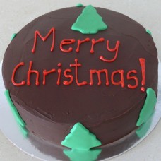 Christmas - Ganache with Xmas Trees Cake (D)